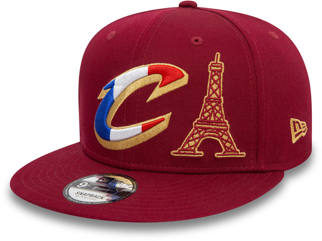 Cleveland Cavaliers New Era 9Fifty NBA Paris Games 2024 Team Snapback Cap - lovemycap
