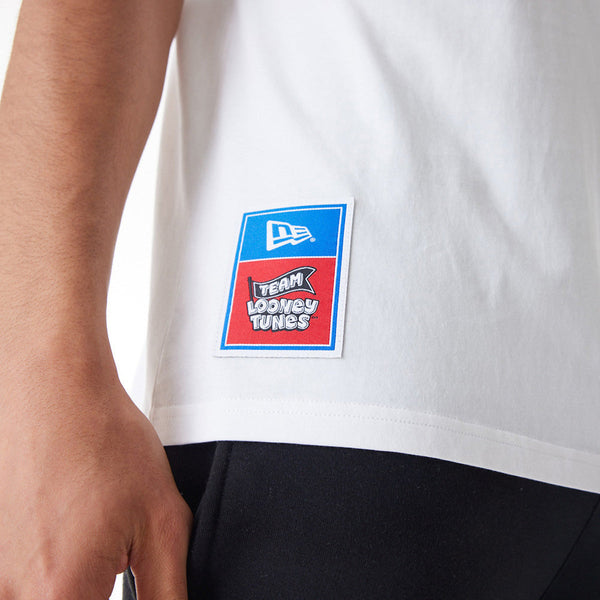 Looney Tunes Team Multi Character New Era Oversized White T-Shirt - pumpheadgear, baseball caps