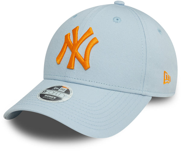 Womens New York Yankees New Era 9Forty Essential Pale Blue Baseball Cap - pumpheadgear, baseball caps
