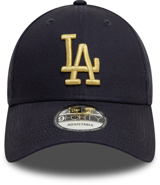 Los Angeles Dodgers New Era 9Forty Metallic Logo Navy Baseball Cap - pumpheadgear, baseball caps