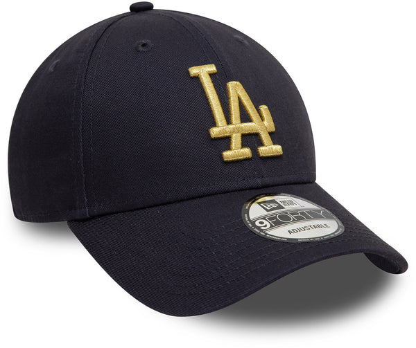 Los Angeles Dodgers New Era 9Forty Metallic Logo Navy Baseball Cap - pumpheadgear, baseball caps
