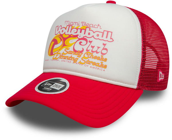 Miami Beach Volleyball Womens New Era Foam Trucker Cap - pumpheadgear, baseball caps