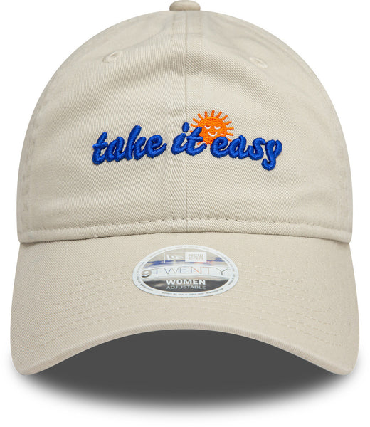 Womens New Era 9Twenty Take It Easy Stone Cap - pumpheadgear, baseball caps