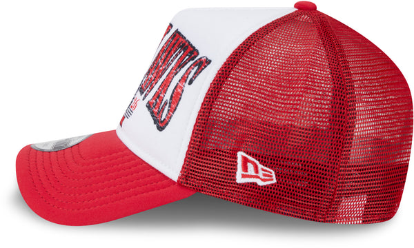 Chicago Blackhawks New Era 9Forty A-Frame Distressed Trucker Cap