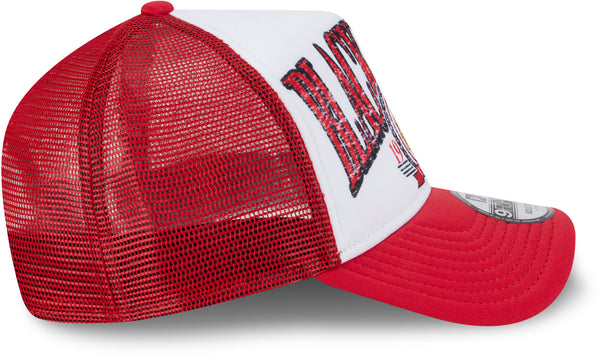 Chicago Blackhawks New Era 9Forty A-Frame Distressed Trucker Cap