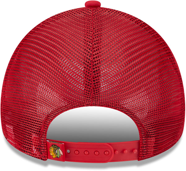 Chicago Blackhawks New Era 9Forty A-Frame Distressed Trucker Cap