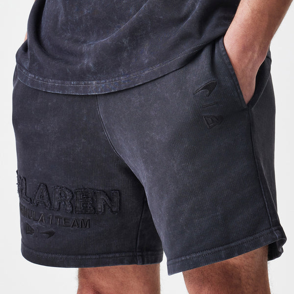 McLaren Racing New Era Vintage Wash Black Shorts
