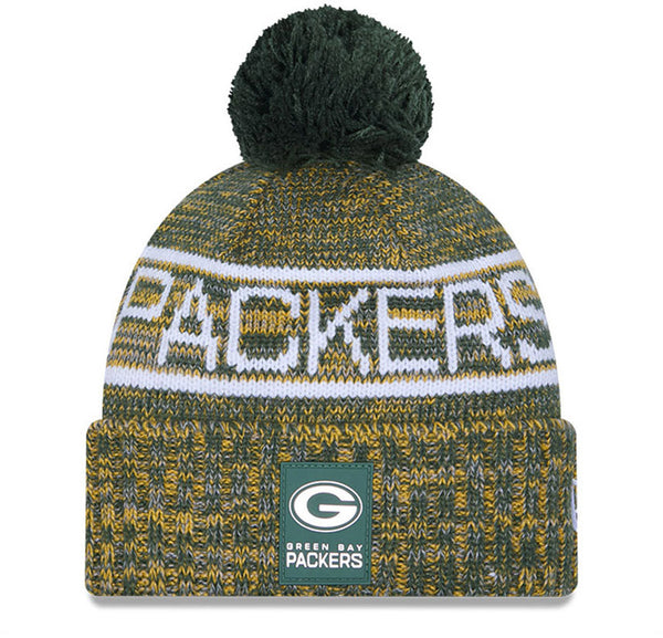 Green Bay Packers New Era NFL 2025 Sideline Cold Weather Sport Knit Bobble Hat
