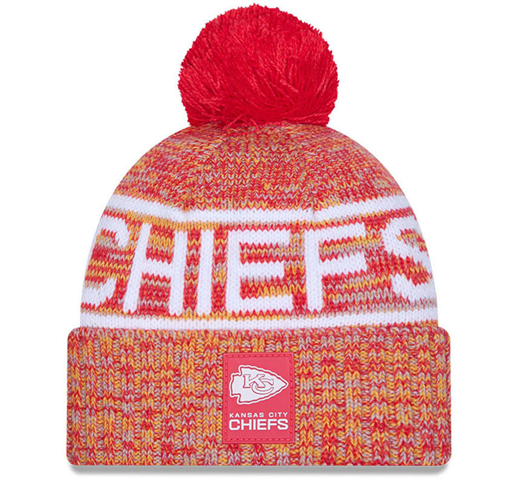 Kansas City Chiefs New Era NFL 2025 Sideline Cold Weather Sport Knit Bobble Hat