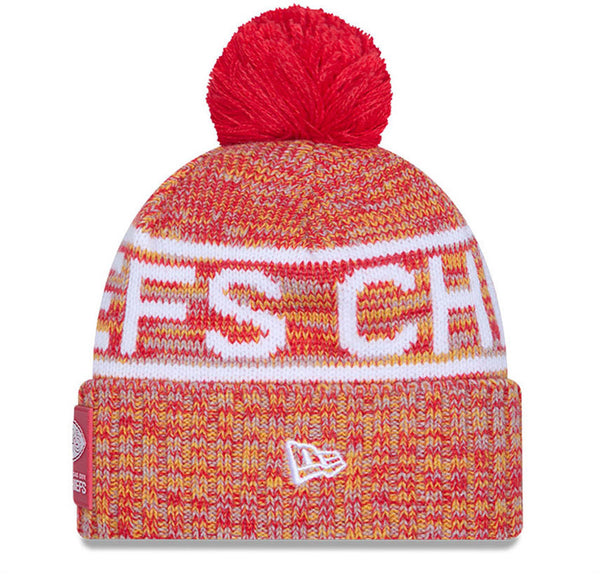 Kansas City Chiefs New Era NFL 2025 Sideline Cold Weather Sport Knit Bobble Hat