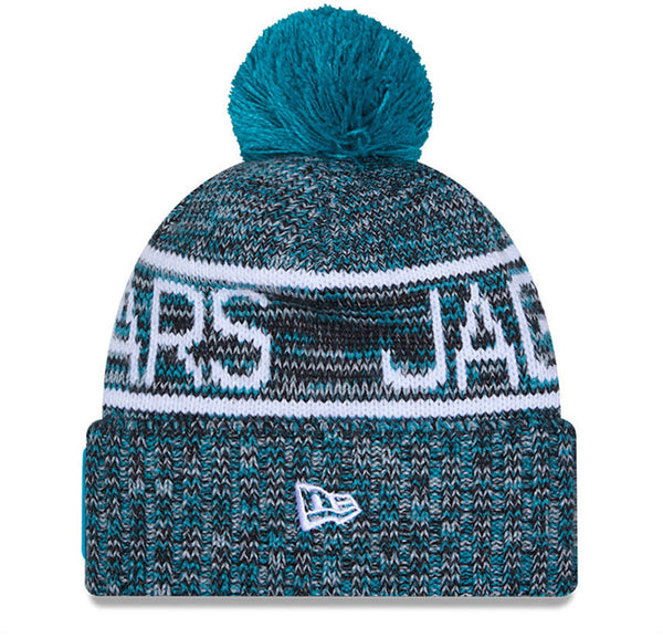 Jacksonville Jaguars New Era NFL 2025 Sideline Cold Weather Sport Knit Bobble Hat
