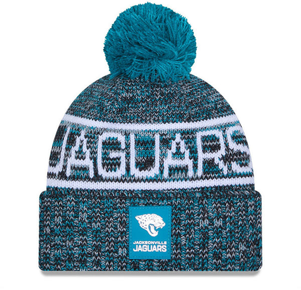 Jacksonville Jaguars New Era NFL 2025 Sideline Cold Weather Sport Knit Bobble Hat