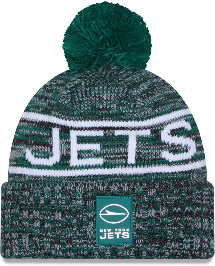 New York Jets New Era NFL 2025 Sideline Cold Weather Sport Knit Bobble Hat