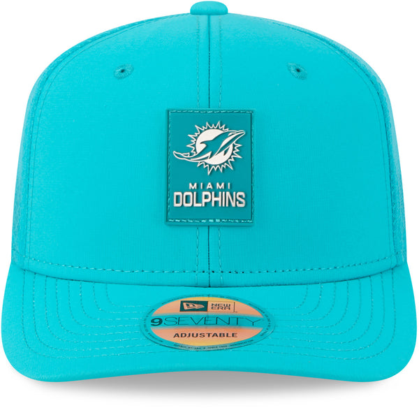 Miami Dolphins NFL Sideline 2025 New Era 9Seventy Stretch Snapback Cap