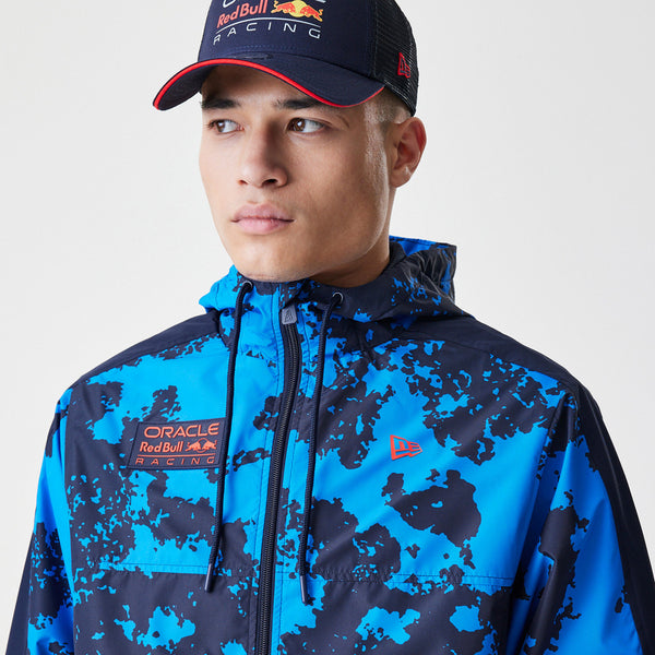 Red Bull Racing New Era Windrunner Hooded Blue Jacket