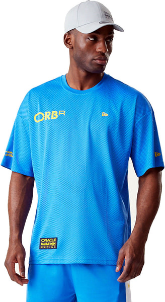 Red Bull Racing New Era Graphic Oversized Blue Mesh T-Shirt