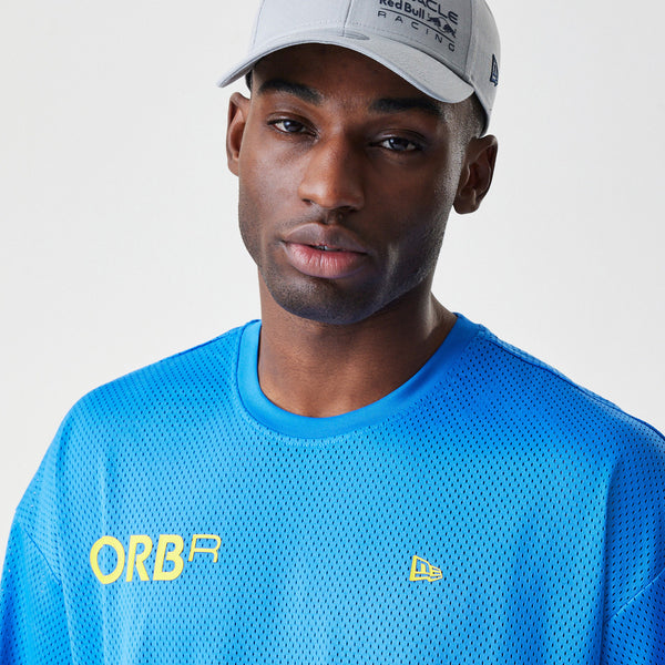 Red Bull Racing New Era Graphic Oversized Blue Mesh T-Shirt