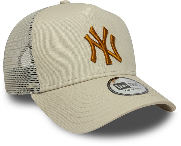 Gorra trucker limpia negra de New Era de los NY Yankees