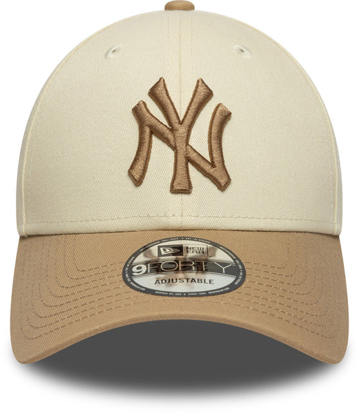 New York Yankees New Era Baseball Cap 9Forty Colour Block Cream Cap