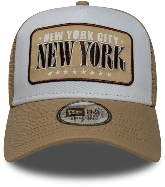Gorra trucker limpia negra de New Era de los NY Yankees