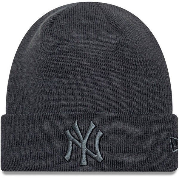 New York Yankees New Era Charcoal Beanie League Essential Cuff Knit Hat