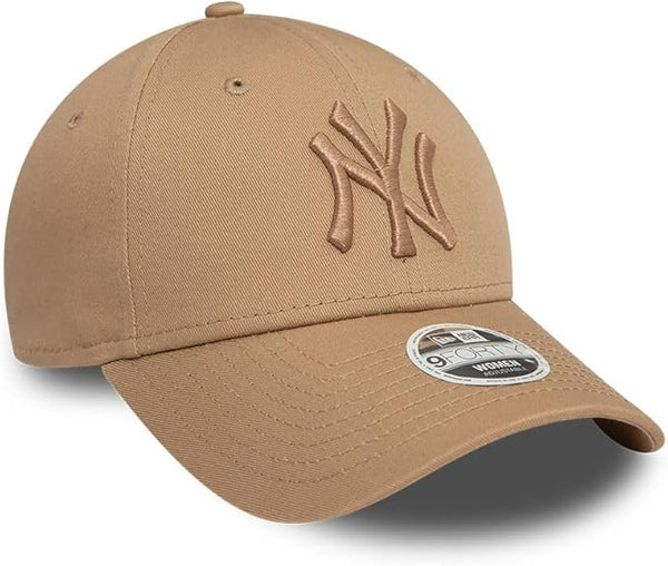 Womens New York Yankees New Era 9Forty Essential Camel Baseball Cap - pumpheadgear, baseball caps