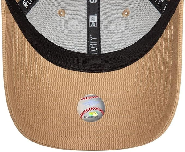 Womens New York Yankees New Era 9Forty Essential Camel Baseball Cap - pumpheadgear, baseball caps