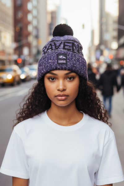 Baltimore Ravens New Era NFL 2025 Sideline Cold Weather Sport Knit Bobble Hat