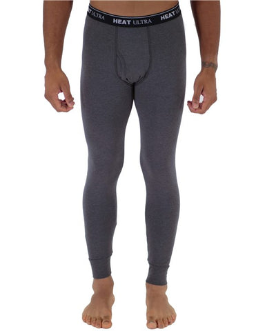 Men's Heat Ultra Thermal Logo Charcoal Baselayer Long John's