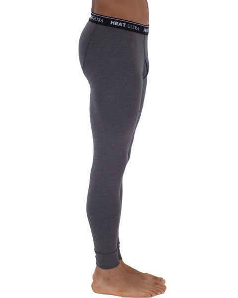 Men's Heat Ultra Thermal Logo Charcoal Baselayer Long John's