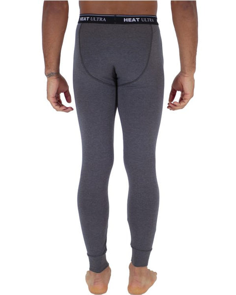 Men's Heat Ultra Thermal Logo Charcoal Baselayer Long John's