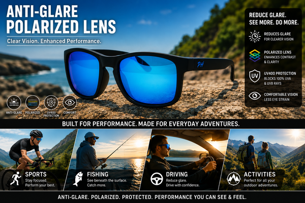 PH Eyewear Ranger Polarised Black/Blue Sunglasses