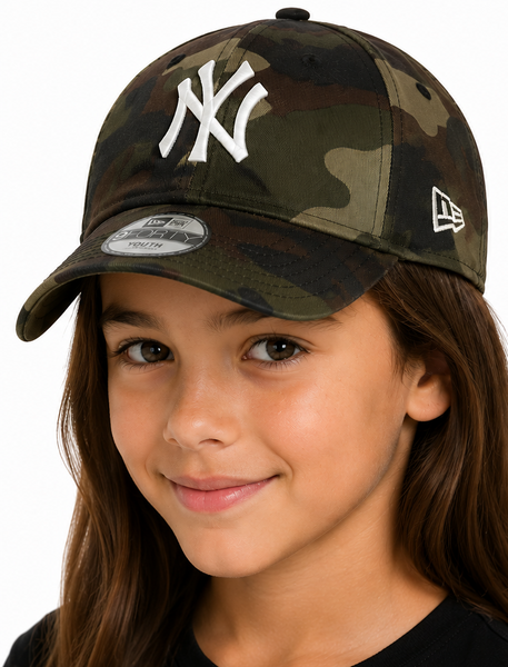 New York Yankees Kids Baseball Cap New Era 9Forty Camo Cap (4 - 12 Years) - pumpheadgear, baseball caps