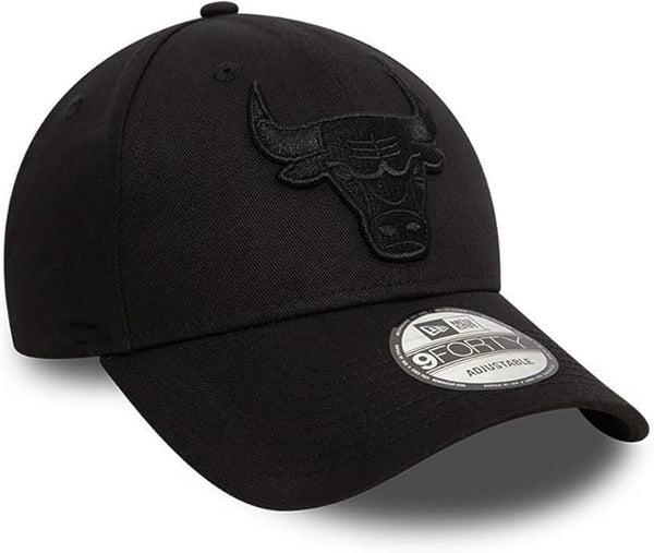 Chicago Bulls New Era 9Forty NBA Essential All Black Team Cap - pumpheadgear, baseball caps