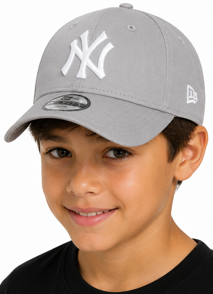 New York Yankees New Era 9Forty Kids Grey Baseball Cap - pumpheadgear, baseball caps