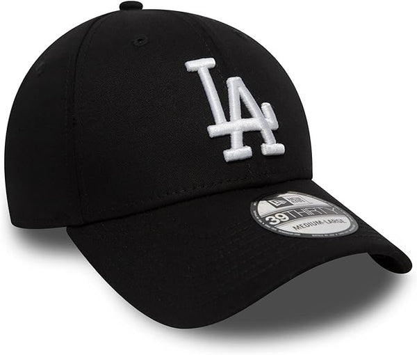 Los Angeles Dodgers New Era 39Thirty League Essential Black Stretch Baseball Cap - lovemycap