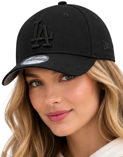 LA ドジャース New Era 940 リーグ エッセンシャル ベースボール キャップ - ブラック/ブラック