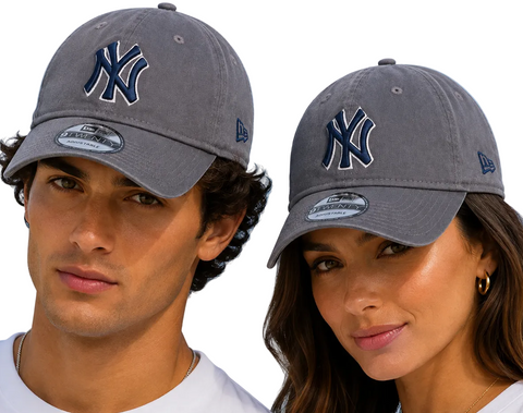 New York Yankees Relaxed Graphite Baseball Cap New Era 9Twenty MLB Core Classic Cap
