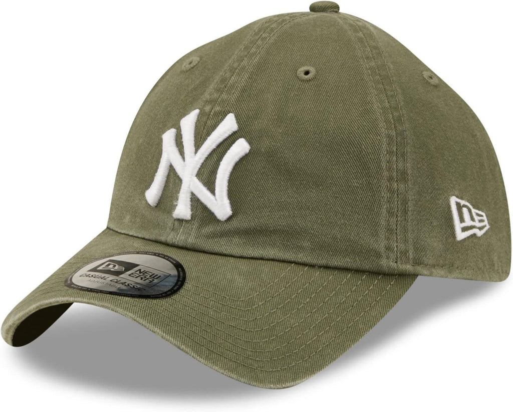 New York Yankees New Era 9Twenty Vintage wash Casual Classic Olive Baseball Cap - lovemycap