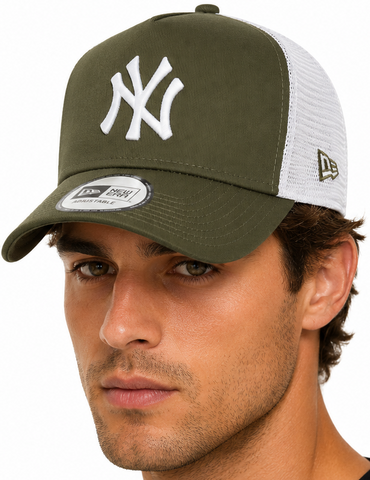new york yankees green trucker cap