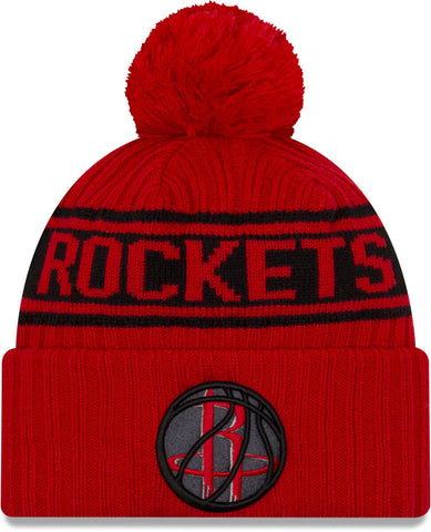 Houston Rockets New Era NBA 2021 Draft Knit Bobble Hat - lovemycap