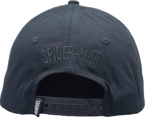 Marvel Comics Spiderman All Black Rubber Logo Baseball Cap