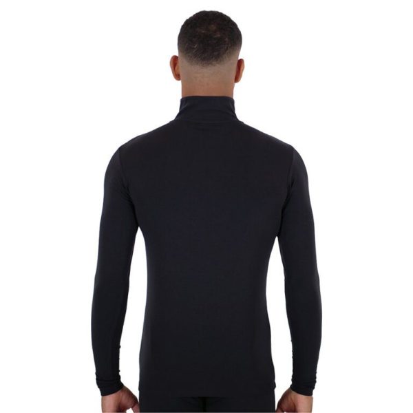 Men's Heat Ultra Thermal Baselayer Mock Neck Long Sleeve Black Top - pumpheadgear, baseball caps