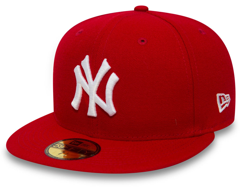 New York Yankees New Era 59Fifty MLB Scarlet/White Baseball Cap - lovemycap