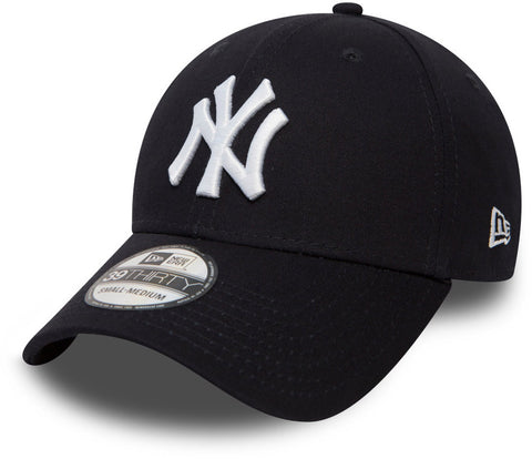 NY Yankees New Era 3930 League Basic Navy Stretch Fit Baseball Cap - lovemycap