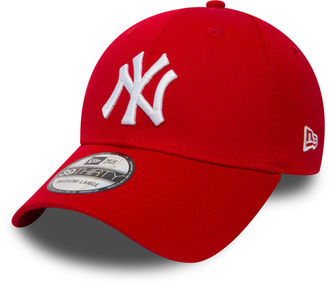 New Era 3930 League Basic NY Scarlet Stretch Fit Baseball Cap - lovemycap