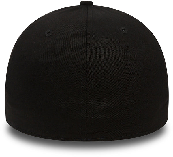 Los Angeles Dodgers New Era 3930 League Essential All Black Stretch Fit Baseball Cap - lovemycap