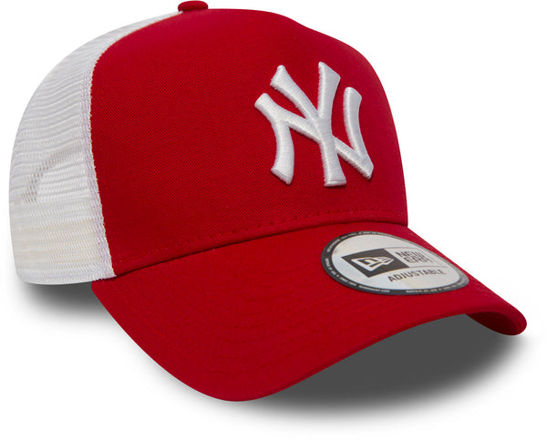 New York Yankees New Era Red Clean A-Frame Trucker Cap - lovemycap
