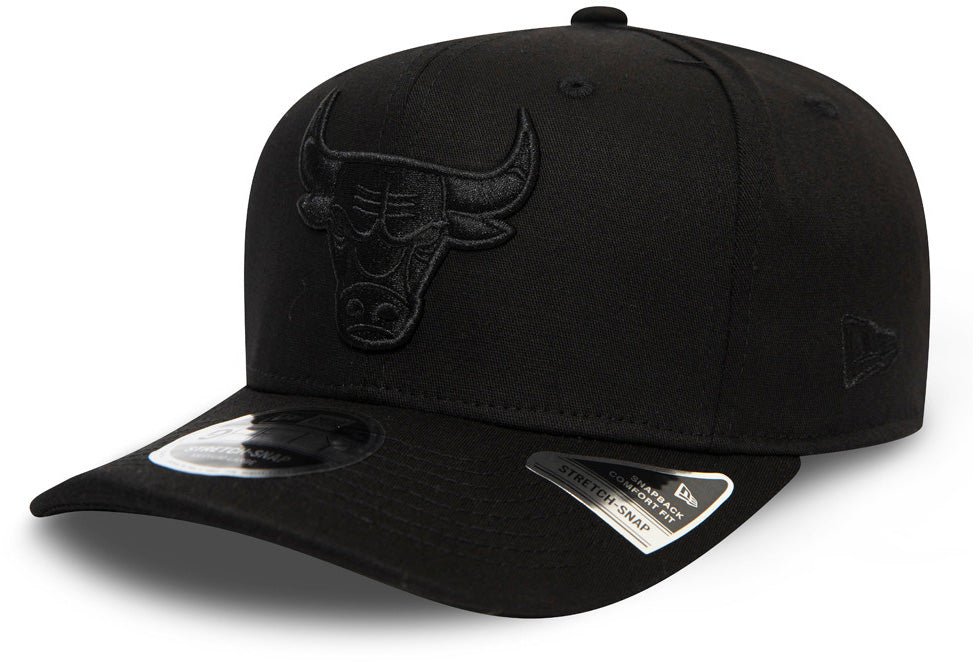 Chicago Bulls New Era 950 Tonal Black Stretch Snapback Cap - lovemycap