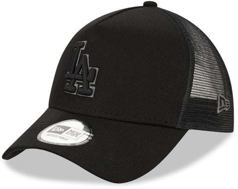 Los Angeles Dodgers New Era All Black Trucker Cap - lovemycap